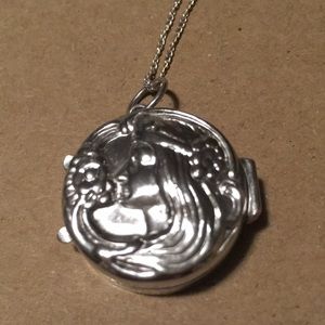 Mother & Child 925 Silver Locket -New -